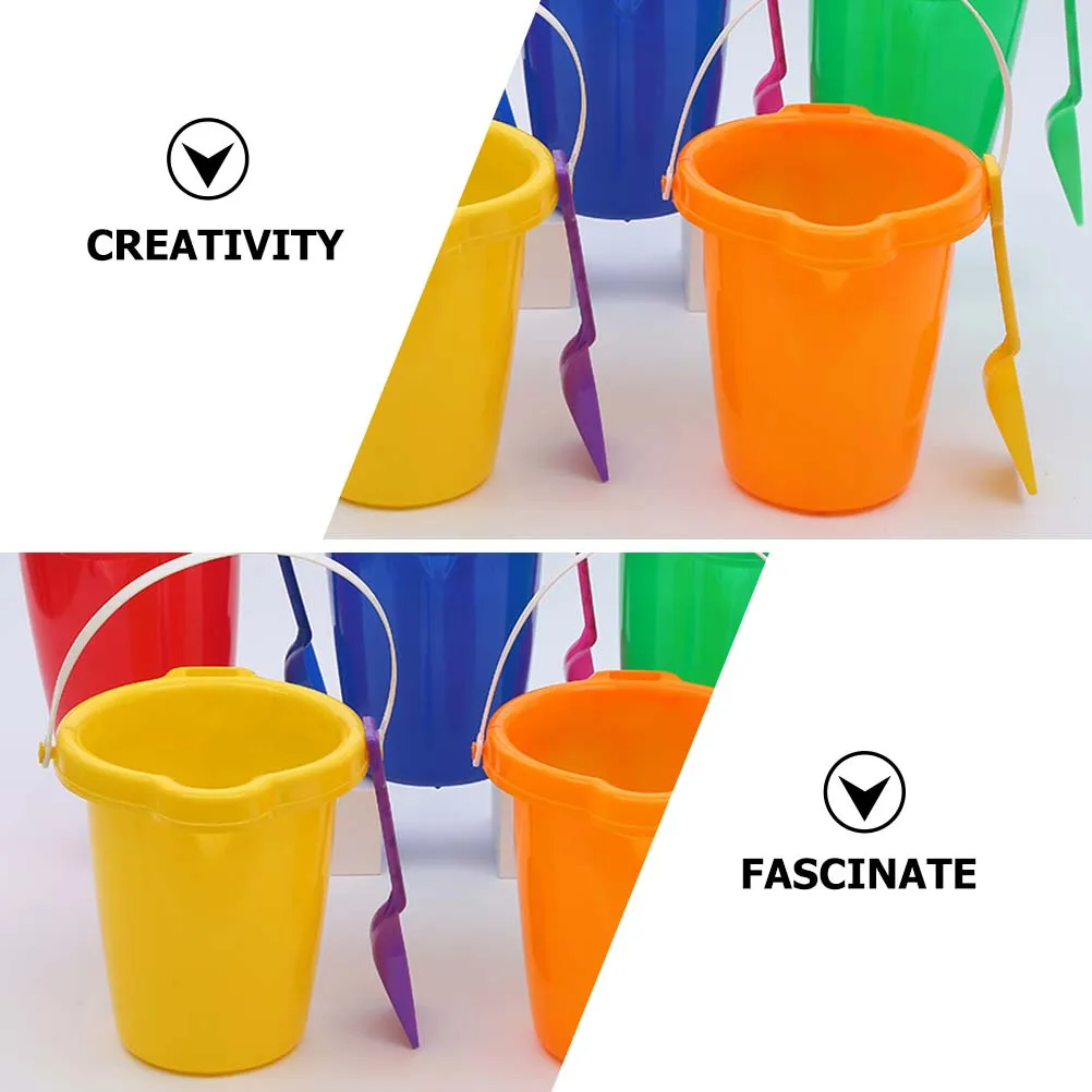 Seau d'eau domestique 2 pièces, jouets pour enfants, petits seaux de sable en plastique léger, plage en plein air, favorise la main pour les enfants