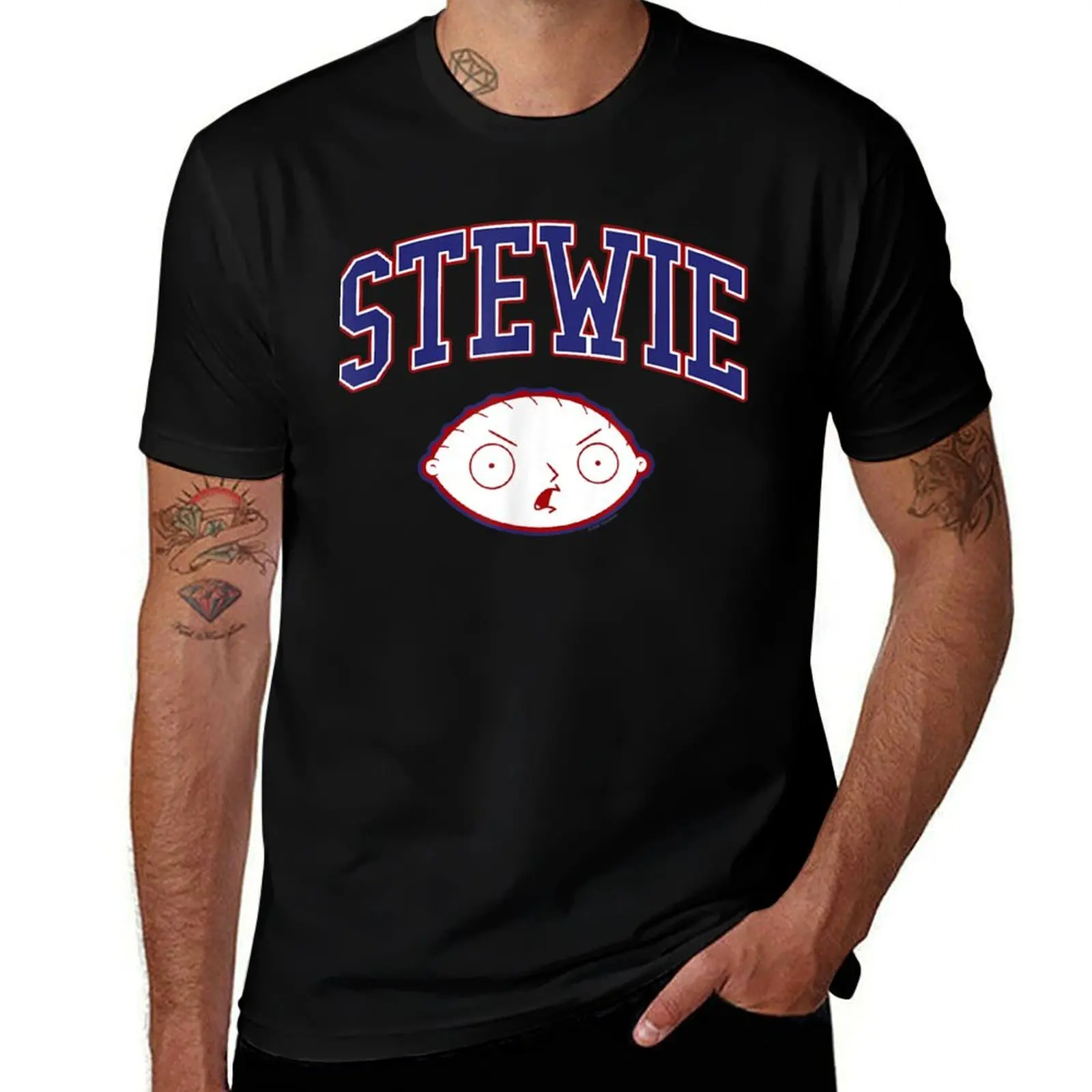 Family Guy Stewie Head and Name T-Shirt plain new gifts and t-shirts T-shirts man Men's t-shirts