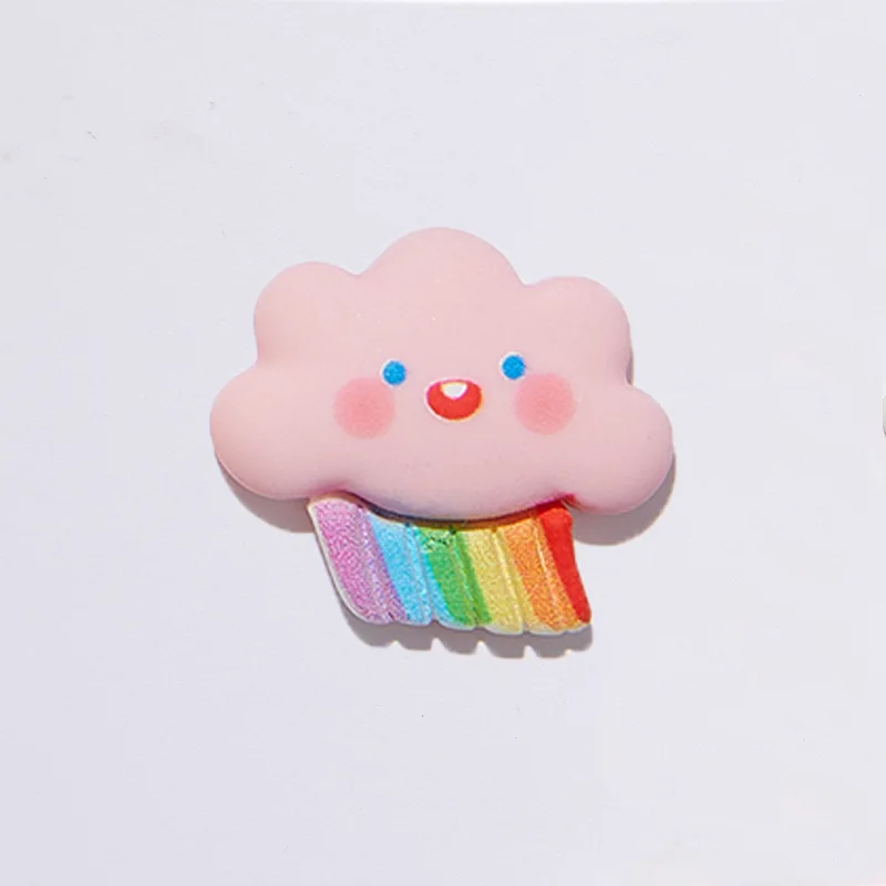 10 Stück Cartoon Wetter Sonne Mond Stern Wolken Regenbogen Flatback Harz Cabochons Handwerk Verzierungen DIY Haarschleifen Dekoration – Detail 9