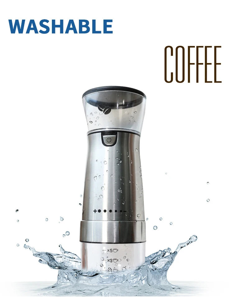 Facile personalizzazione Macinacaffè elettrico portatile USB Macinacaffè automatico Mini macinacaffè elettronico con cavo