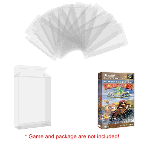 Imagen 2 del producto Caja de blister japonesa para SFC, caja de almacenamiento de exhibición de tarjetas de juego SNES, caja protectora a prueba de polvo para cartuchos Super Famicom