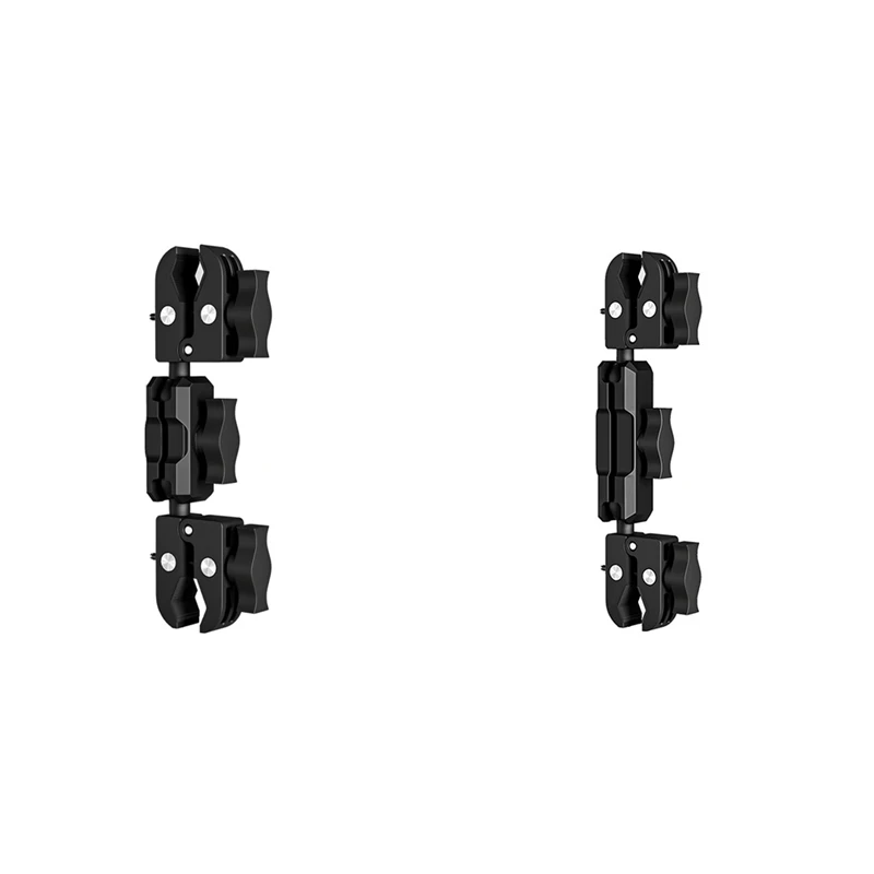 Nieuw-Camera Clamp Mount Super Clamp Adapter Dubbele kop Multifunctionele houder voor motorfiets Fiets Camera Mounts