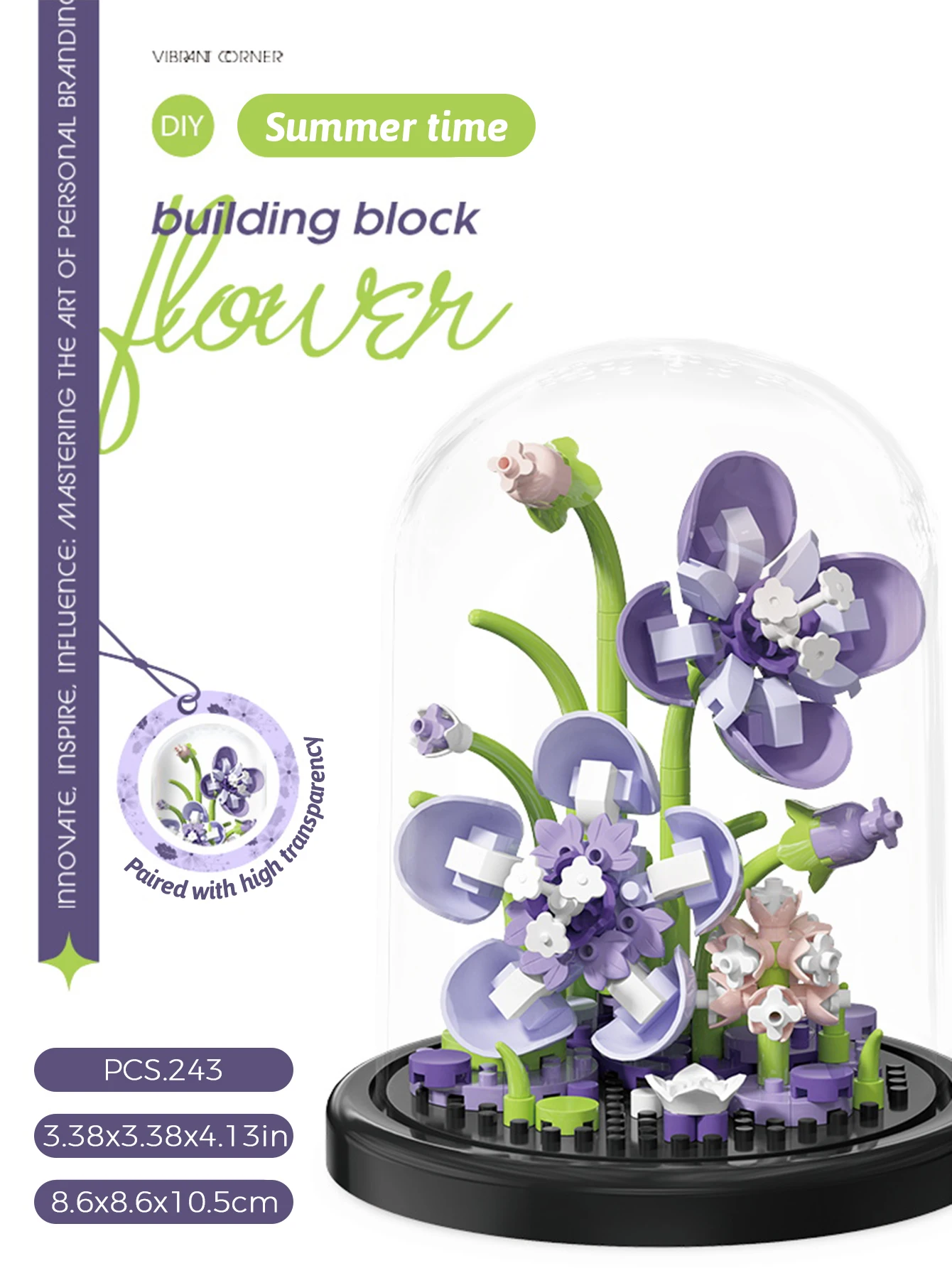 Mikro partikel Baustein Bouquet handgemachtes Geschenk, Kinder Puzzle Spielzeug handgemachte DIY Sonnenblume Desktop-Dekoration Ornament – Detail 4