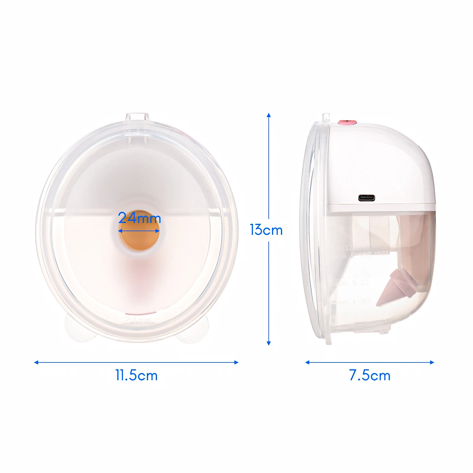 Wearable Breast Pump Hands Free Electric Portable Wearable Breast Pumps BPA-free Breastfeeding Milk Collector