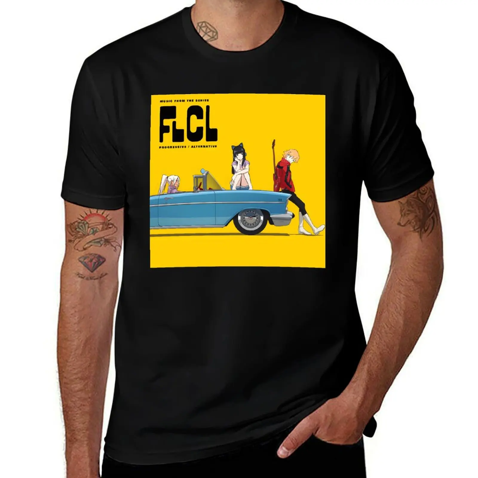 

FLCL Progressive album meme T-Shirt cotton t shirt man cotton tshirt 100% T-Shirt