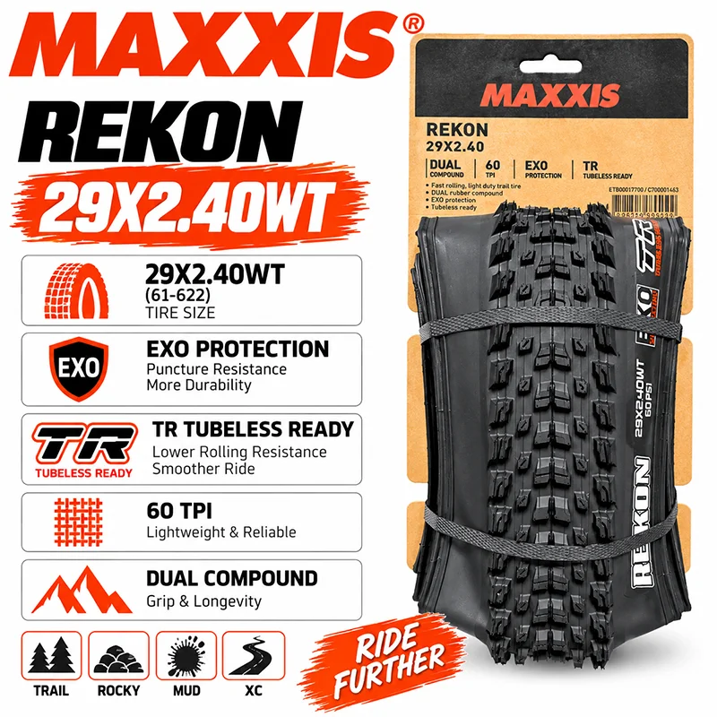 Maxxis Tubeless Rekon Race Exo Tr (m355ru) faltbarer Reifen von Fahrrad MTB Mountainbikes 29x2,35/Tubeless Reifen 29 Fahrrad reifen – Detail 31