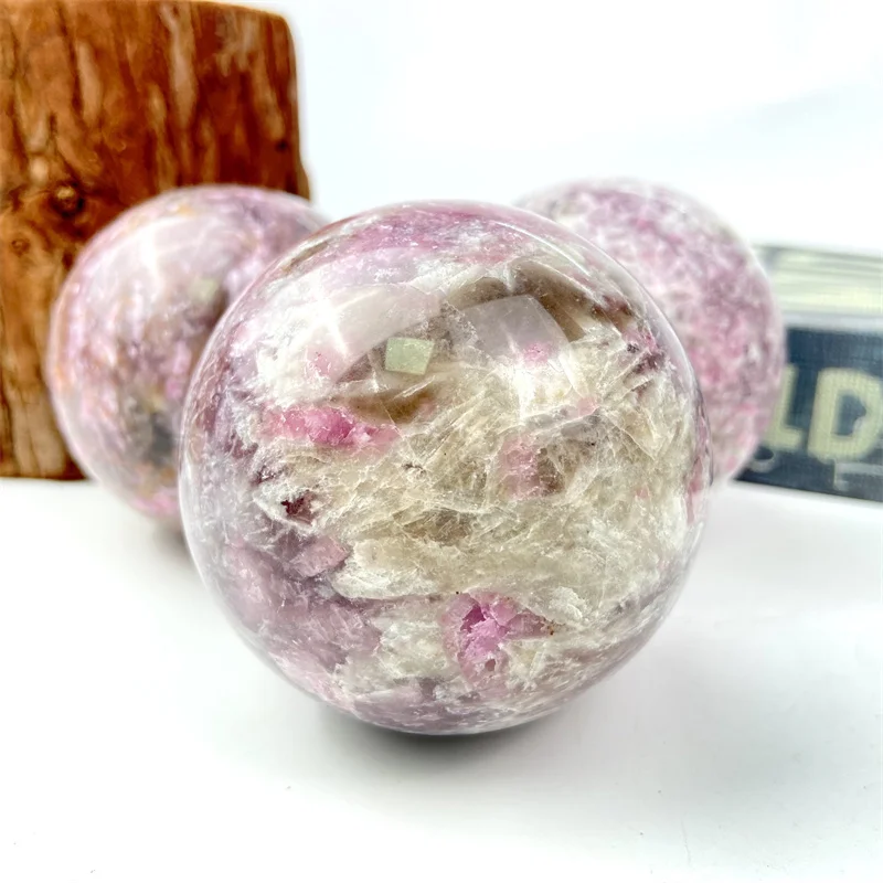 

Wholesale Low Price Spiritual Healing Stone Pink Tourmaline Sphere For Tabletop Decorations And Healing