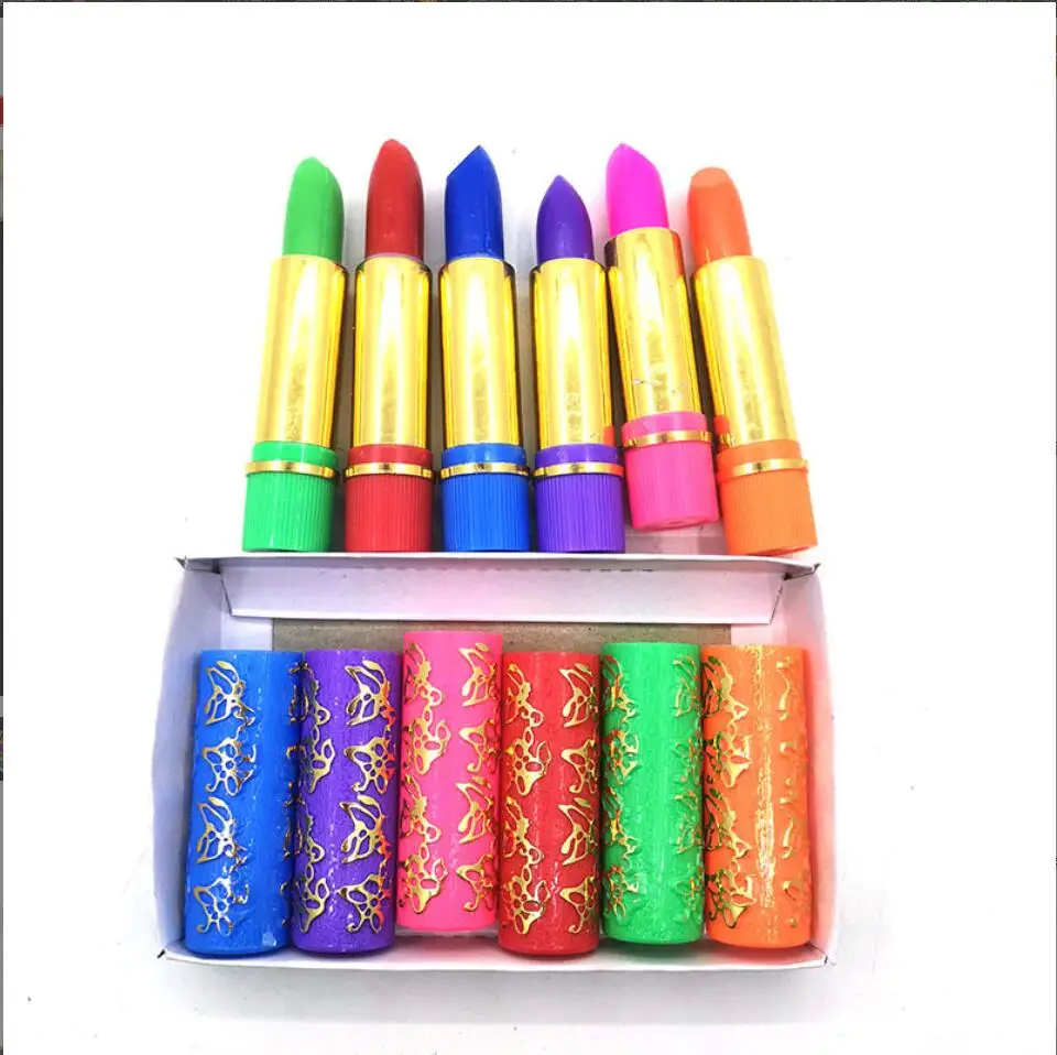 6Pcs/Lot Magic Spotting Fashion Style Color Lipstick Long Lasting Lip Liner Tube Butterfly Color Lipstick Makeup Cosmetics T2093