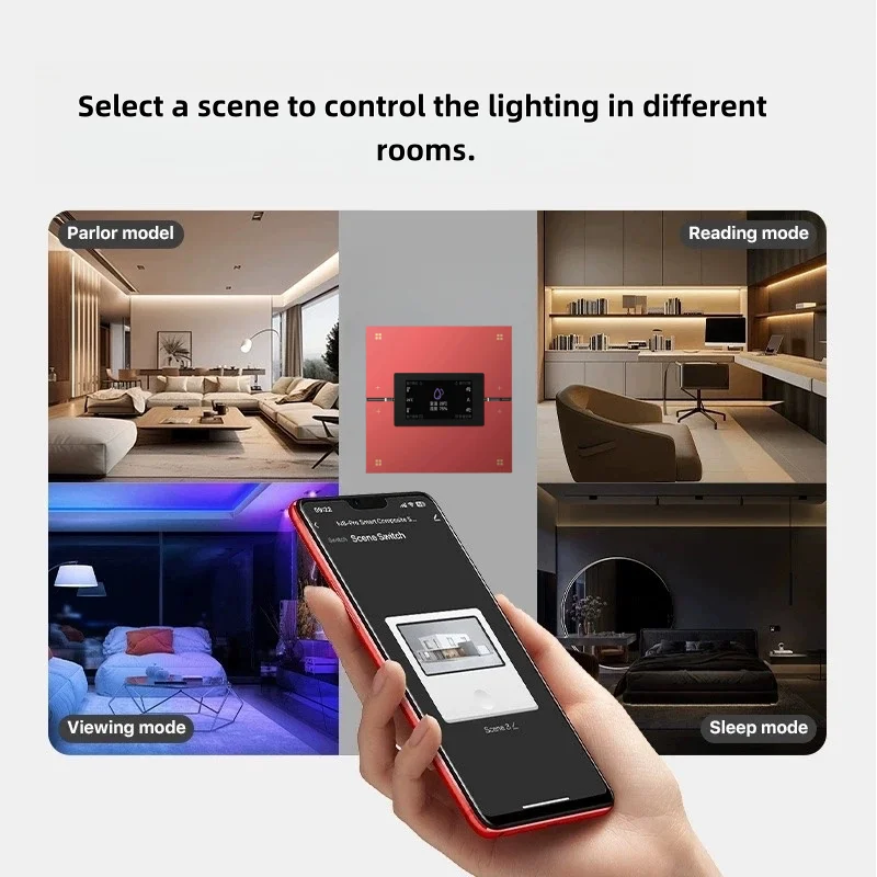 M8Pro Tuya Smart Switch, Zigbee 3.0 Hub: HD Weather/Clock Display, Scene Setting, Multi-Device Control Switch