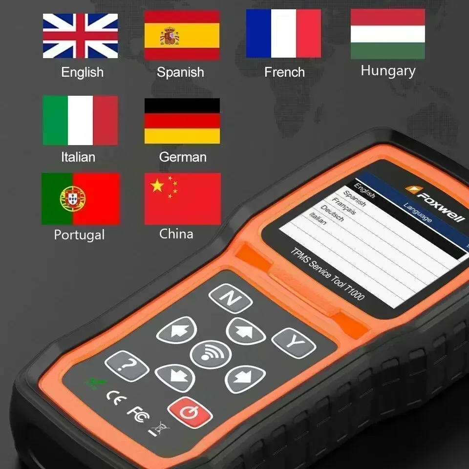 Foxwell T1000 TPMS programming tool foxwell scanner Auto Tester Sensors tpms activation tool Check RF Key tire sensor key tester