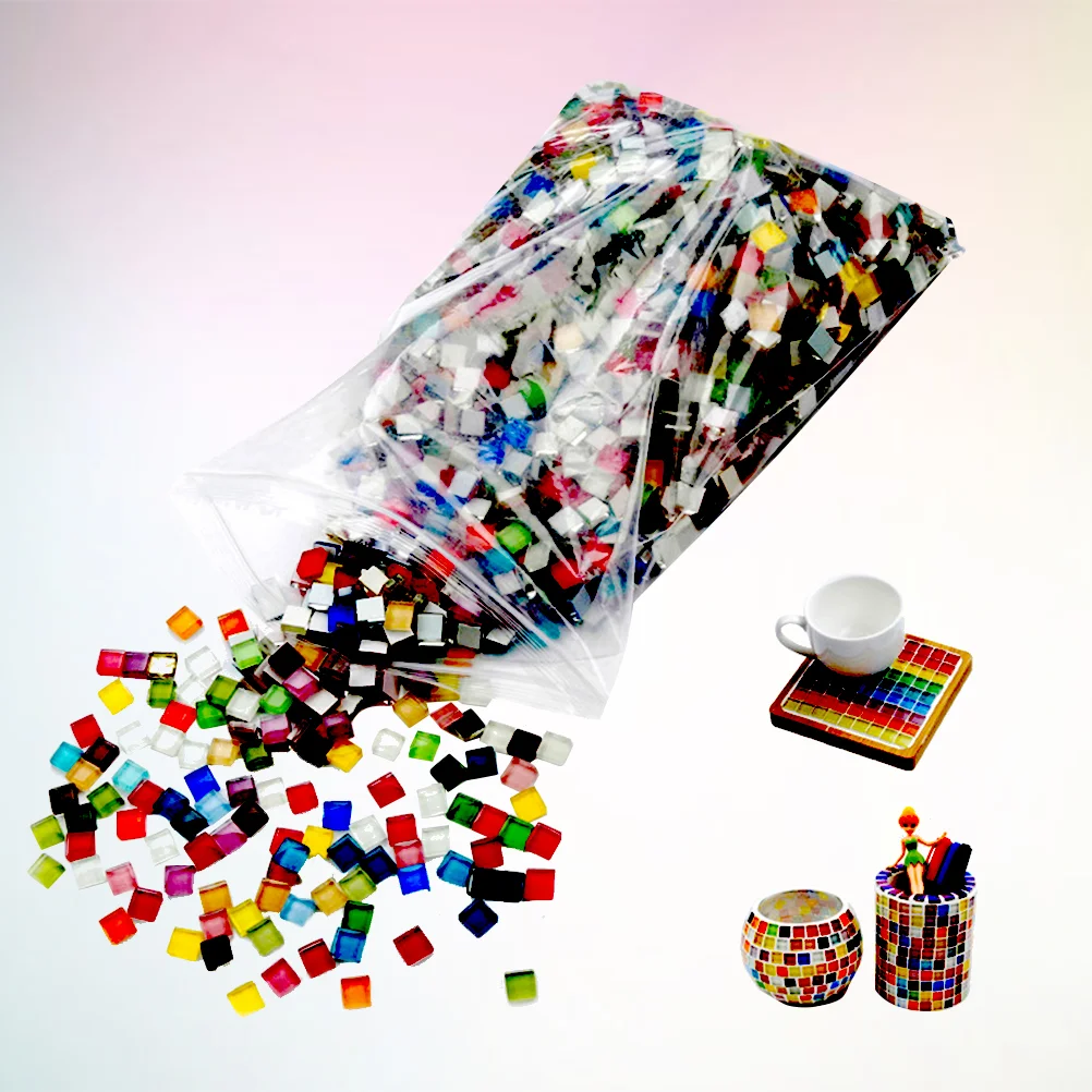 200pcs DIY Square Plastic Colorful Mosaic for DIY & Crafts Jewelry Making and Crafts Supplies