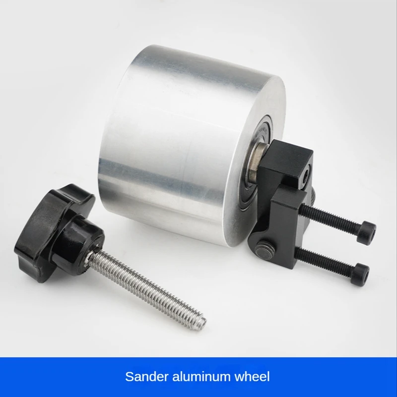 TOP Belt Grinder Aluminum Wheel Deflection Wheel Woodworking DIY Aluminum Alloy Drive Wheel Deflection Wheel Assembly