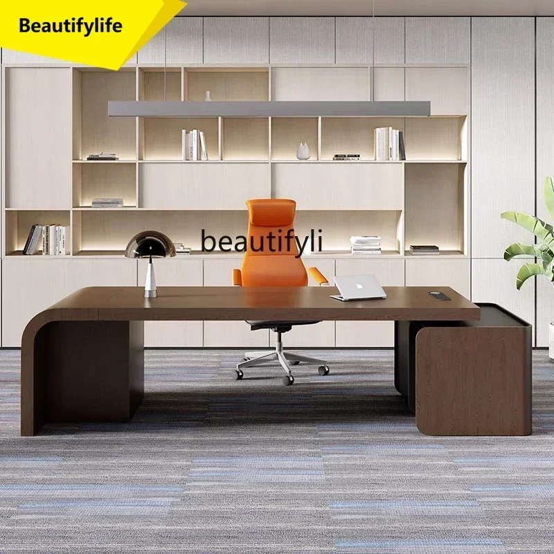 Q181 lbOffice, boss table is simple and modern, office multi-function single seat, president table