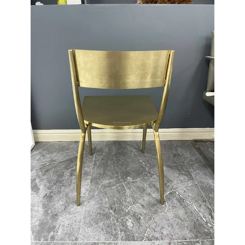 Stainless steel dining chair gold metal frame wedding chair stacking event party coffee chair