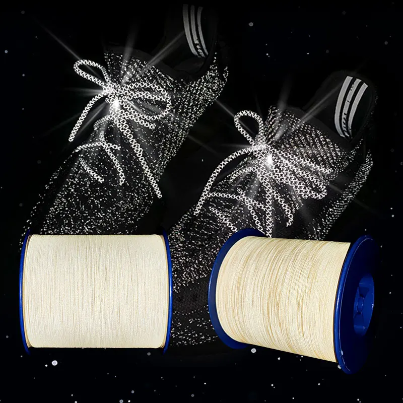 ロードスターイエロー 0.5 ミリメートル × 4000 メートル両面反射糸反射糸ラインニット服靴キャップロープ RS-11RW