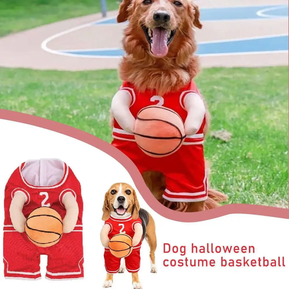 New Trend Dog Basketball Costume With Ball Basketball Jersey Sport Vest Breathable T-shirt Clothes For Small Medium Dogs