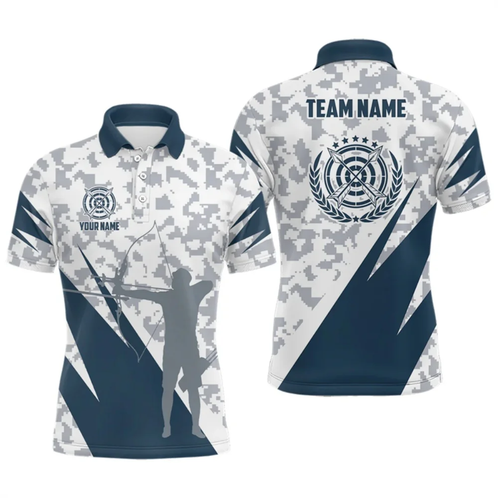 

Fashion Quick Dry Archery Polo Shirts For Men Trend Summer Custom Name Team Name Sports Tops Breathable Oversized Team Uniforms