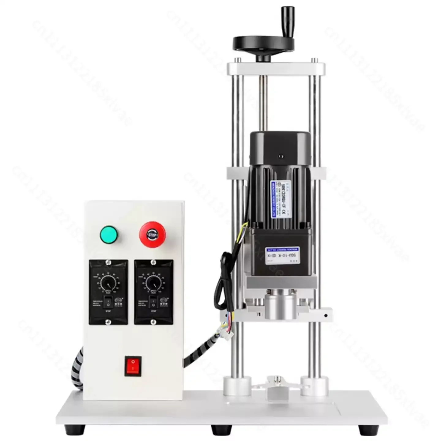 220V Semi‑Automatic Desktop Capping Machine, Electric Twist‑Off Capper for Glass Jar Sauce Honey Bottle Desktop Packaging