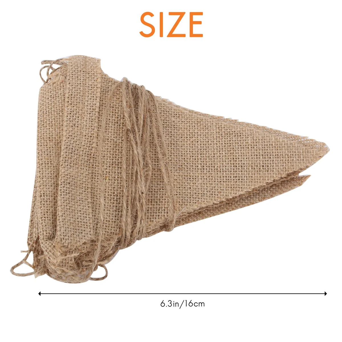 X11AA 3.7M Rustic Jute Hessian Burlap Lace Bunting Shabby Chic Wedding Banner