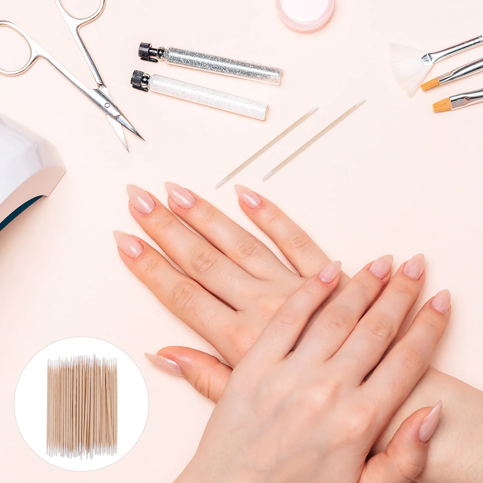 1200Pcs Beauty Cotton Swabs Precision Pointed Tips Dual Ended Wooden Sticks for Manicure Tattoos Electronics Cleaning Swabs
