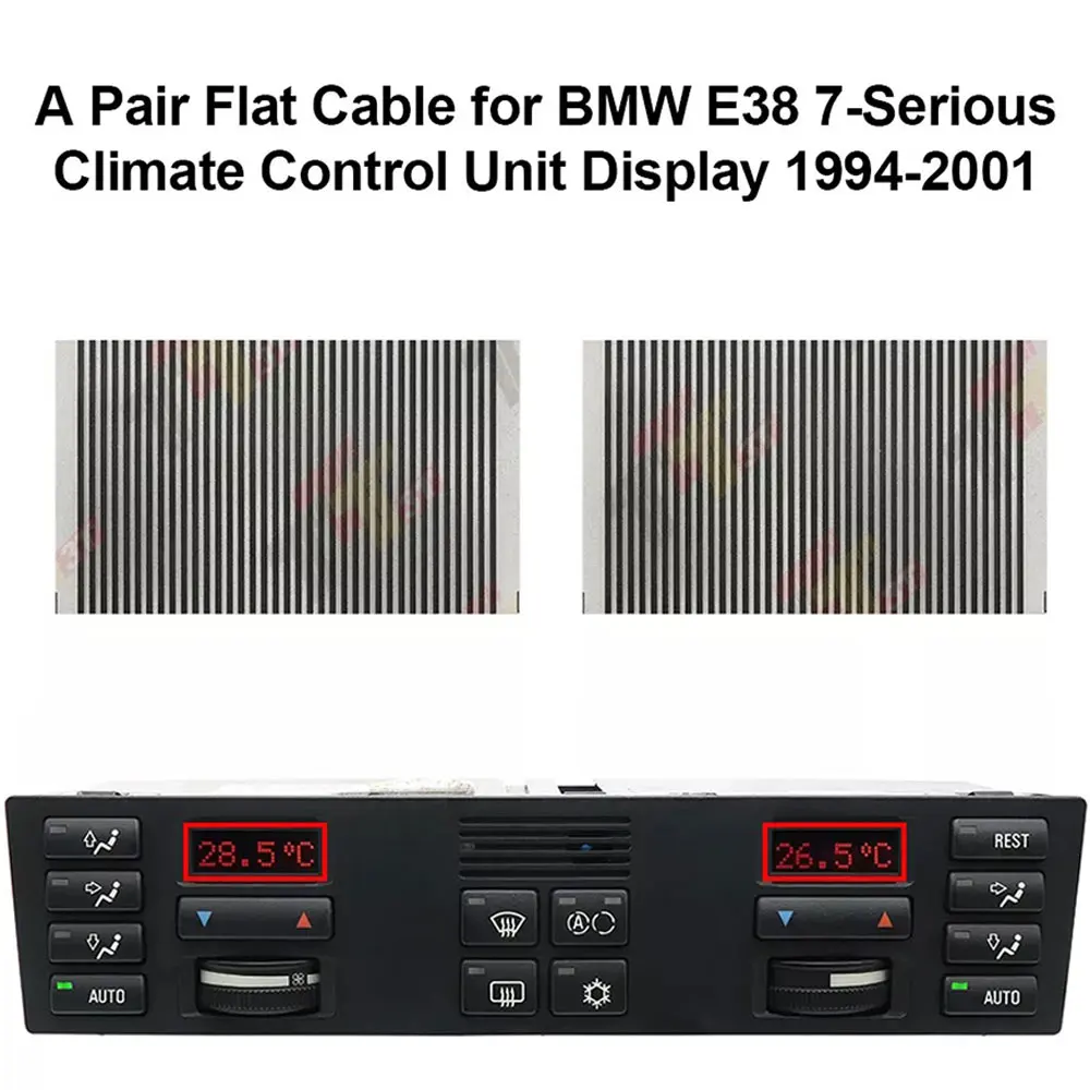 2 Stück/Set Flachkabel für BMW E38 7er-Reihe Klimaanlagen-Display Pixel-Reparatur – Detail 2