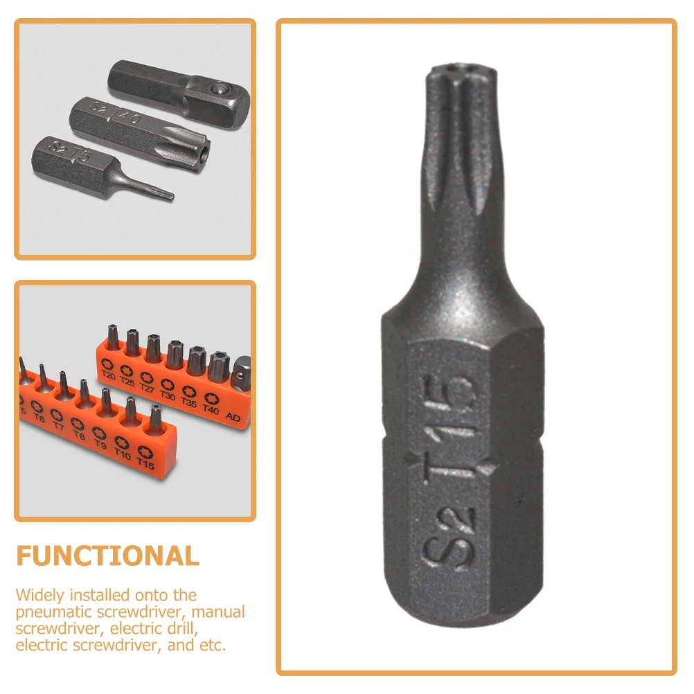 

S2 Alloy Steel Bit Set Electric Screwdriver Security Bits Star Driver Tamper Proof Shank T10 Power Tool