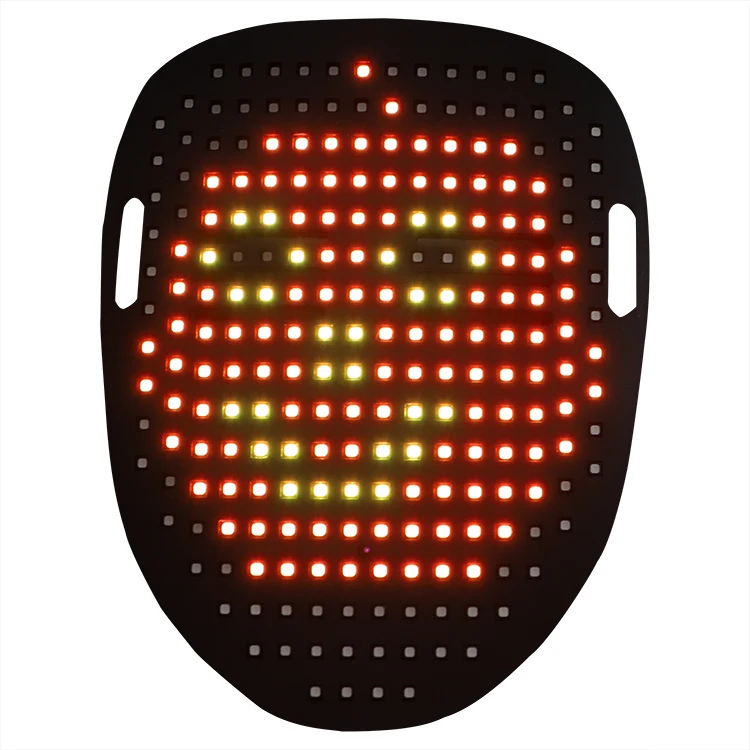 Halloween Light Up Mask with LED Screen Gesture Controlled Full Color LED Face Changing Luminous Mask Christmas Gift