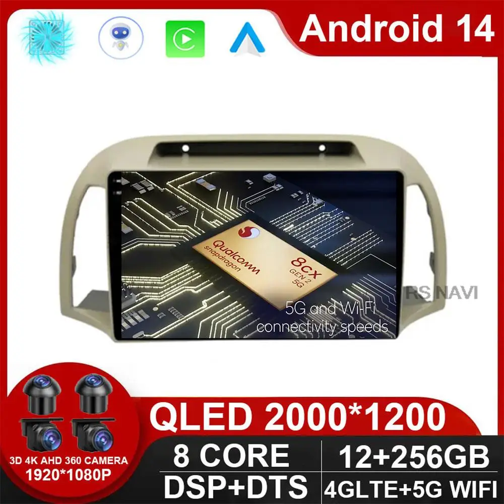 

Car Radio Android 14 For Nissan March Micra K12 2002 - 2010 Autostereo Multimedia Video Player Navigation GPS No 2din DVD