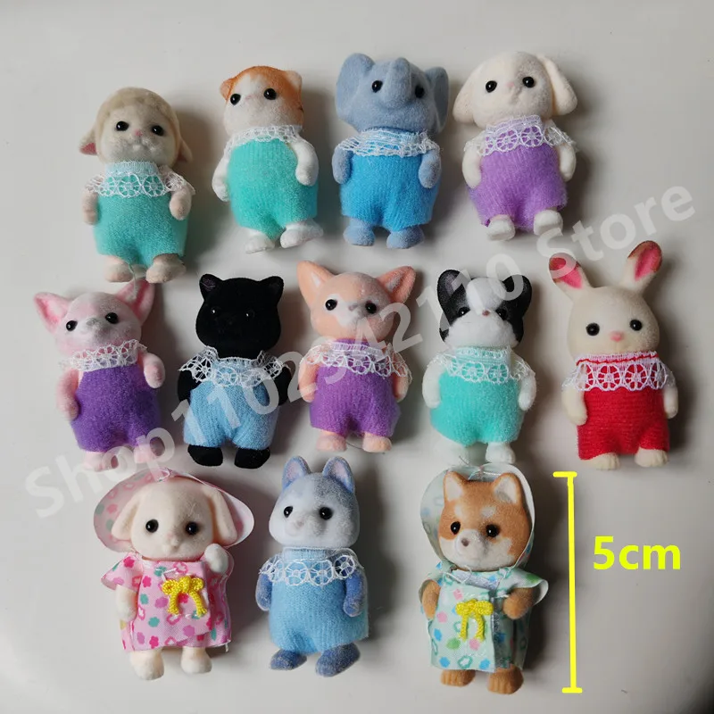 one pcs 5cm MiniatureDollhouseFurnitureForestFamilyAccessories forDollsBunny KitDollsAnimals Children'sKitchenToy for Girls