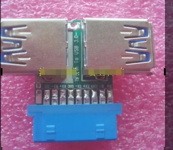 لوحة أم 9/19-pin تحويل ثنائي المنفذ USB رئيس 2.0/3.0 أنثى المقبس موسع متصل U القرص DOM