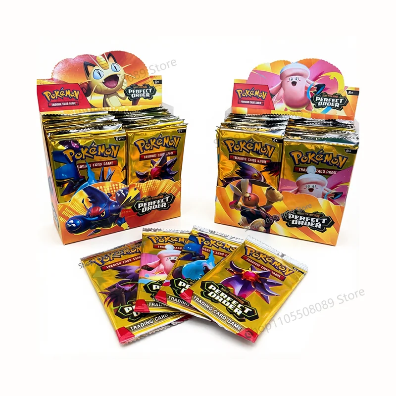 Cartes Pokémon MEGA EVOLUTION Perfect Order 288 pièces, cartes prismatiques, jeu de cartes de combat et de collection en anglais