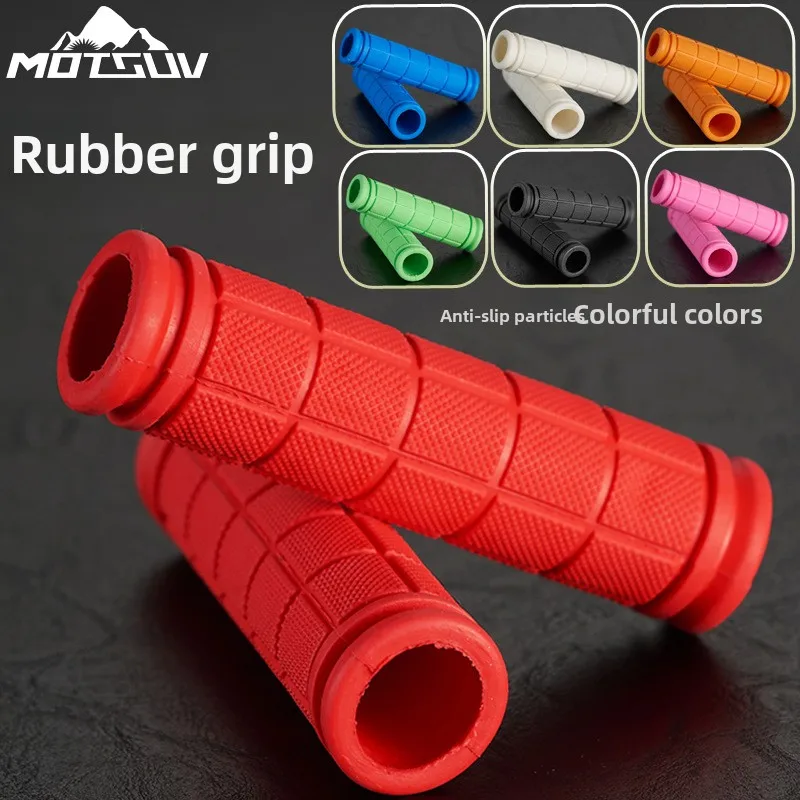 

Mountain Bike Handlebar Grips Ergonomic Bike Handle with 2 End Caps Non-Slip MTB Handle with Double Locking Diameter 22 mm for