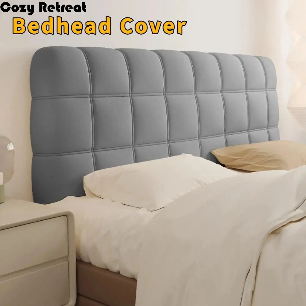 

Практичный утолщенный чехол на изголовье кровати, однотонный клетчатый чехол на изголовье кровати, мягкий моющийся чехол на спинку кровати, домашний декор