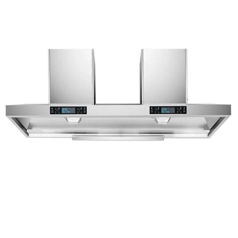 Commercial range hood double motor large suction strong smoking machine customized