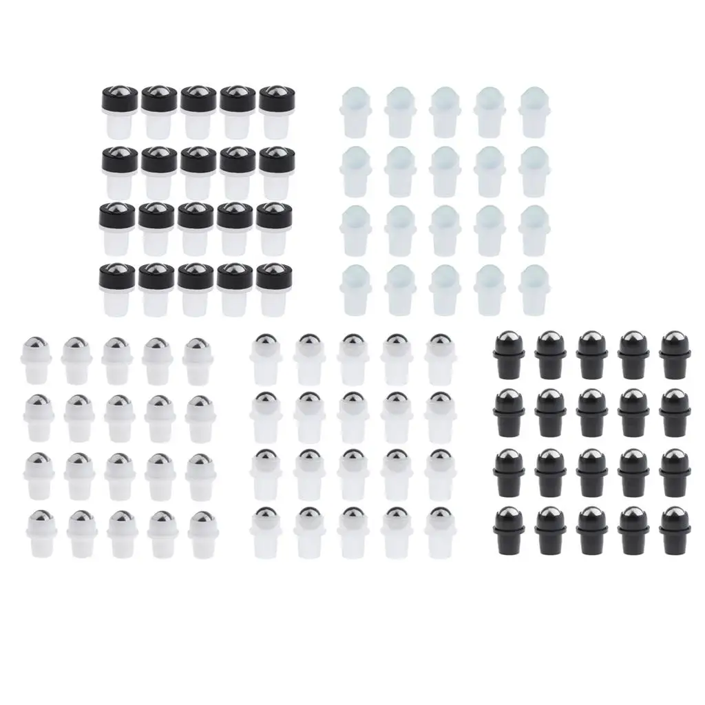 Smooth Gliding Stainless Steel Roller Ball Insert Essential Oil Fitment Top for Roll on Bottle DIY Perfume Application