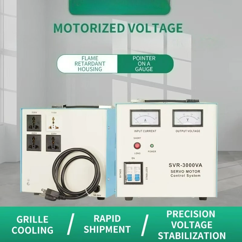 

Custom SVR-3000VA Single Phase 220V 110V Servo Motor Control Voltage Stabilizer