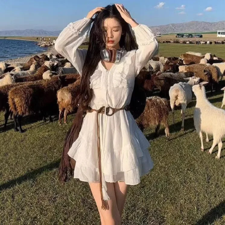 

Women's White Dress for Summer Beach Vacation
