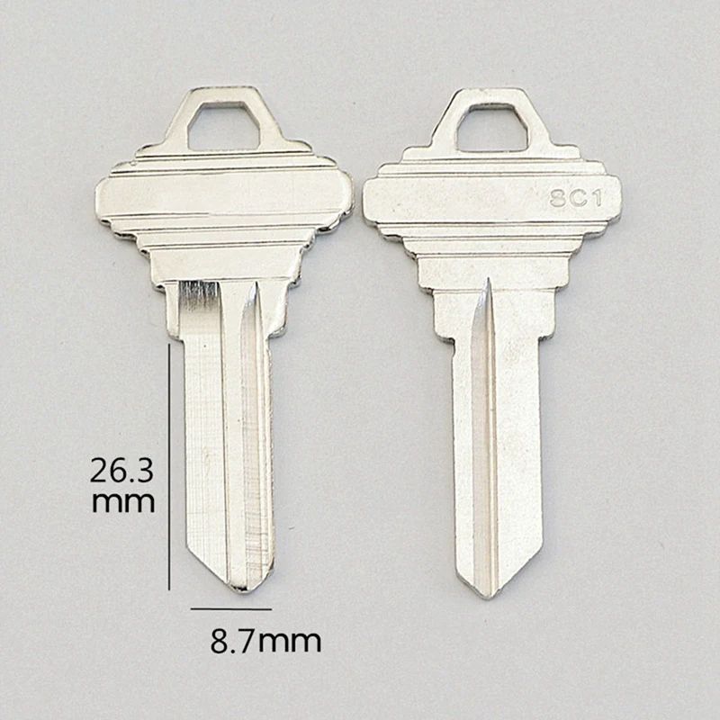 AB47-Blank Keys SC1 Key Blanks Pack Of 100Pcs Blank Key House Office Brass Key Blank, Silver