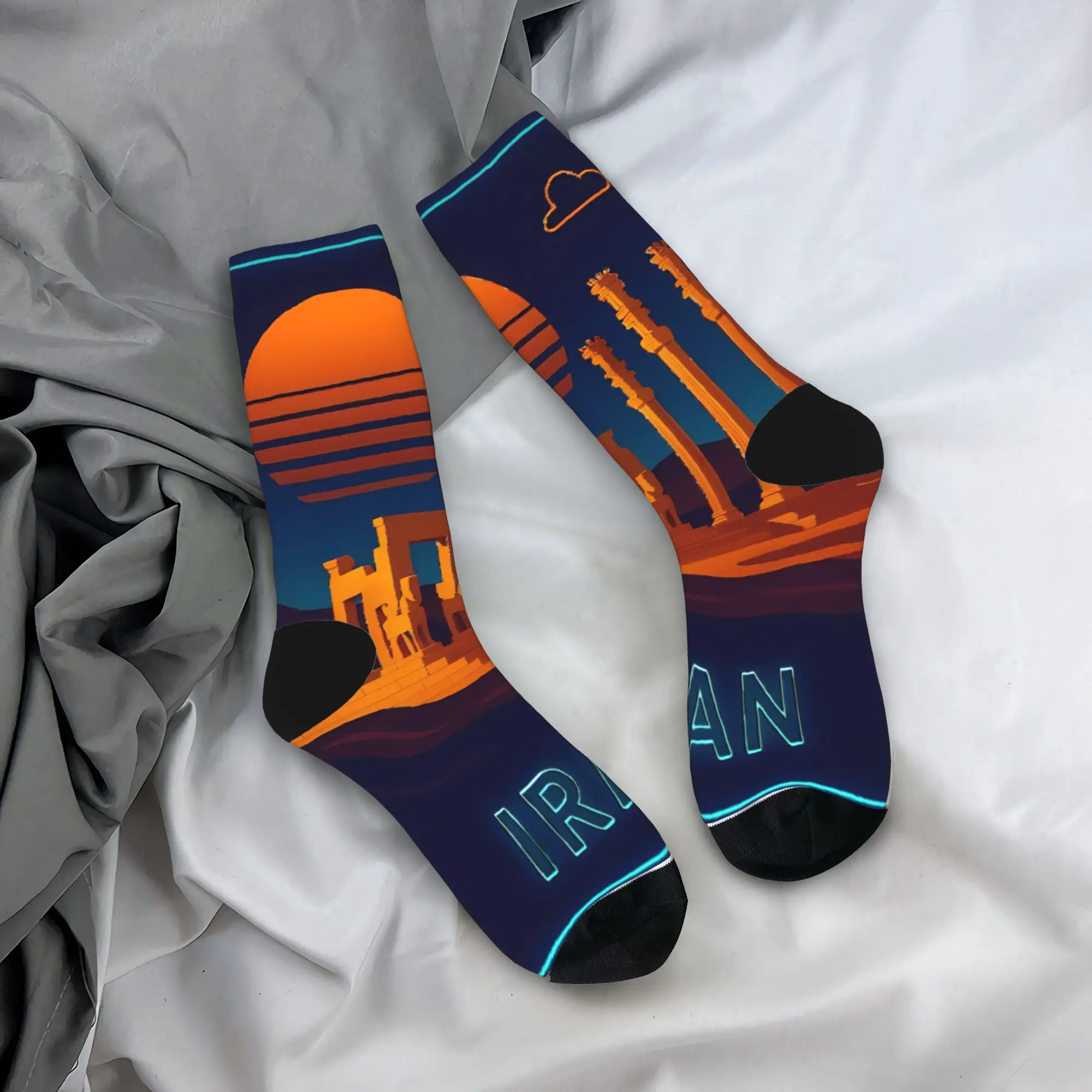 

Иранские неоновые дорожные носки: Оригинальные мужские качественные спортивные носки для активного отдыха, зимние, на заказ, с противоскользящей подошвой