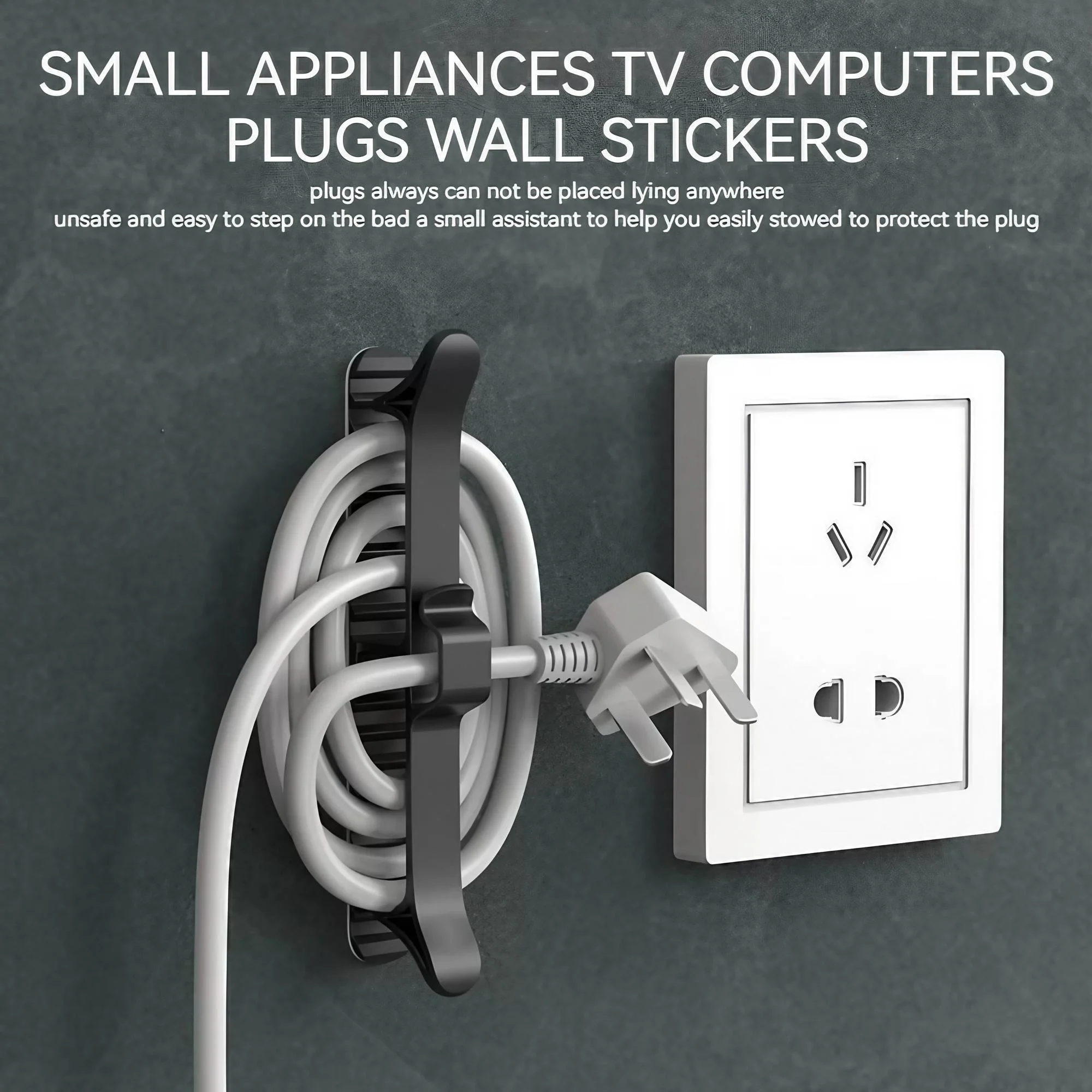 Kitchen Cable Organizer - Plug & Wire Storage Solution - Neat Cable Management for Countertops