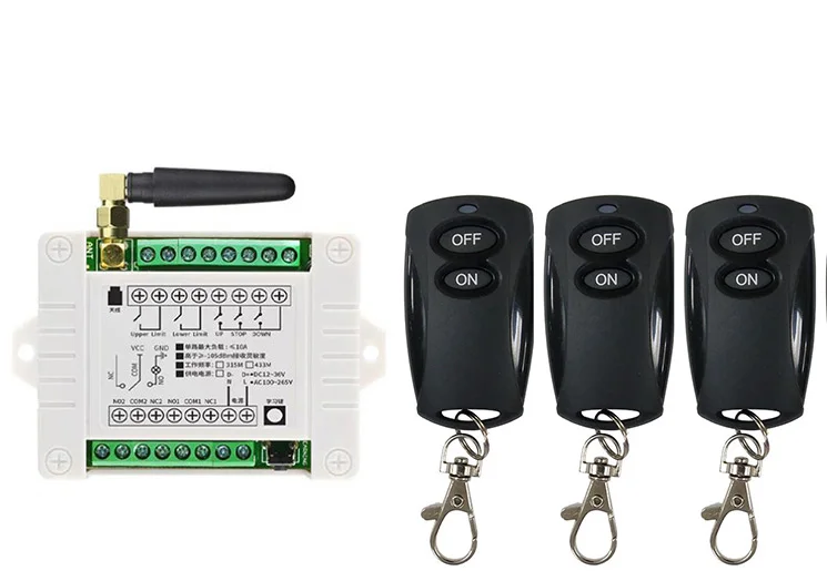 Smart Multiple DC 12V 24V 36V 433MHz 2CH Channel Wireless 10A Relay RF Remote Control Switch Receiver Transmitter For Garage