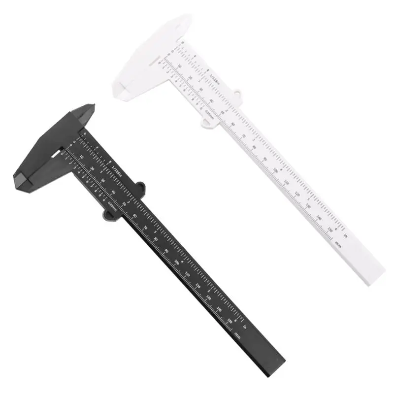 A2UD 150mm 0.5 Vernier Caliper High Accuracy Clear Scale Display Calipers Durable Plastic Measuring Tool for Metalworking