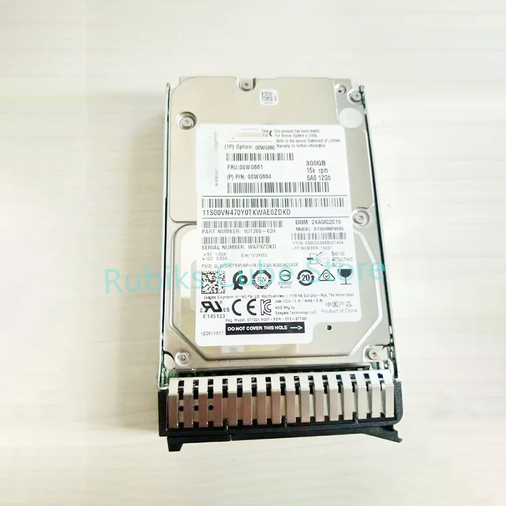 Dla dysku twardego IBM X3650M5 X3850X6 00WG660 00WG661 300G 15K SAS 12GB 2.5"