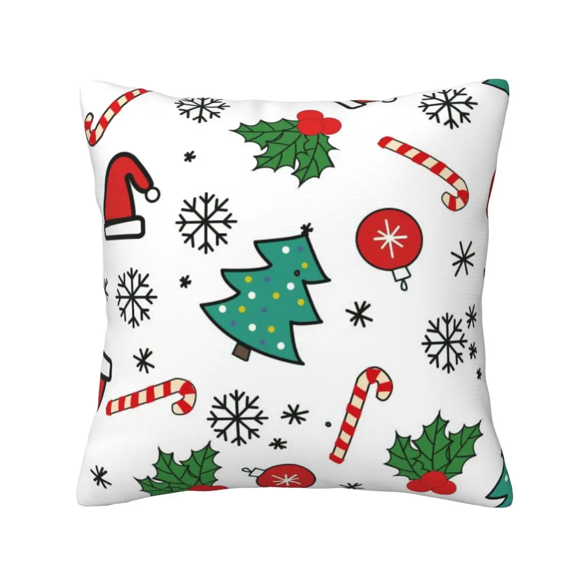 

Christmas Tree Hat Lights Candy Funny Soft fabric Sleeping pillows Drop Shipping Digital printing 20x20in ornamental pillows