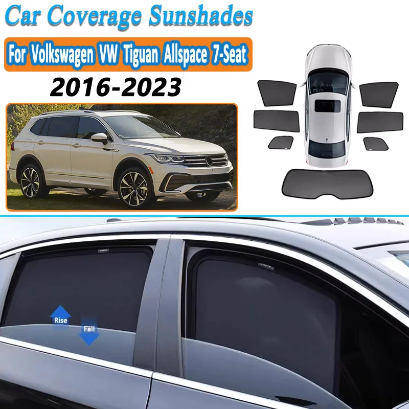 

Mesh Window Sunshade For Volkswagen VW Tiguan Allspace 7-Seat 2016-2023 Sun Visor Side Windows Cover Privacy Curtain Accessories