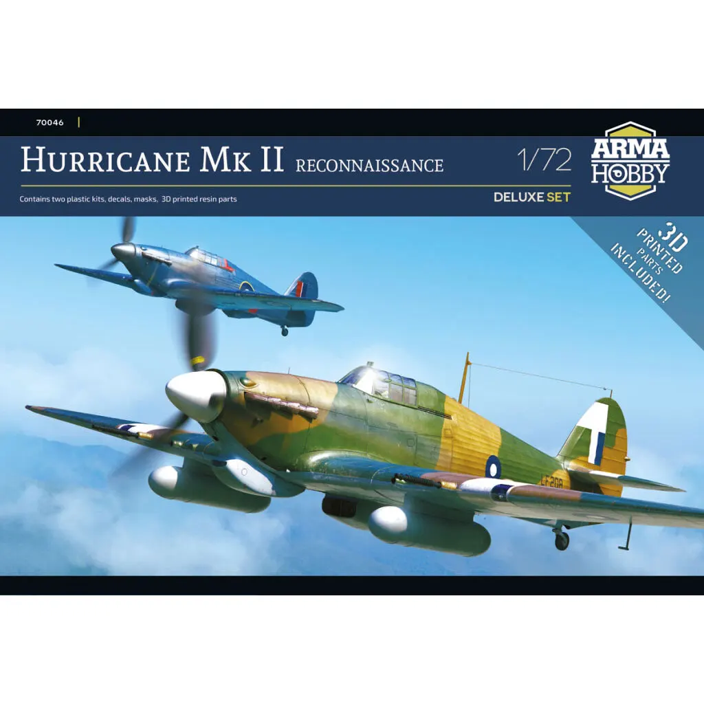 

Arma Hobby Plastic Assembled Plane Model Kit 70046 Hurricane Mk II Reconnaissance 1/72