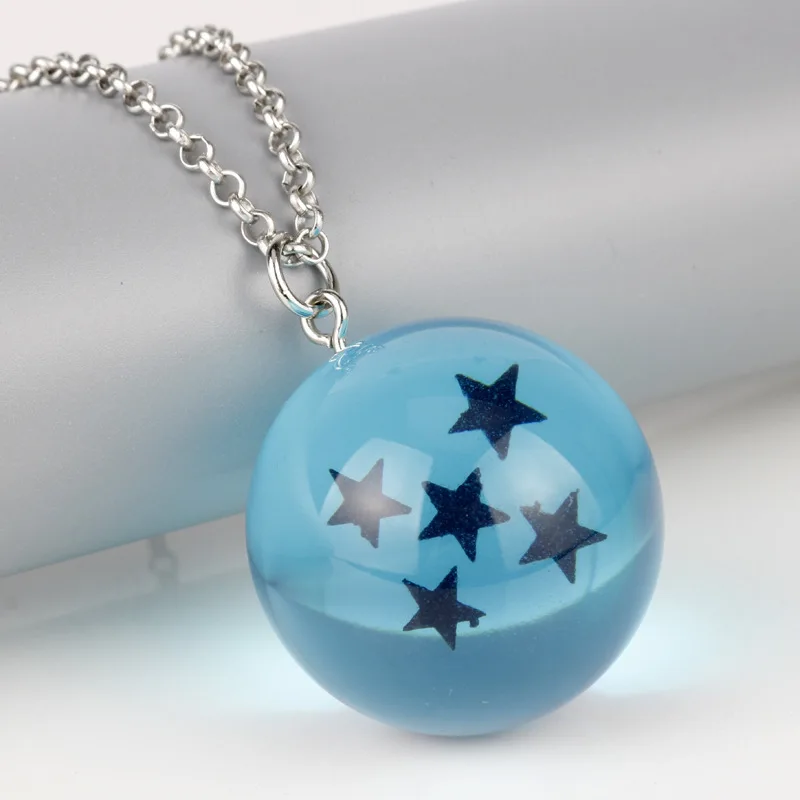 Anime Dragon Ball Z Necklaces Son Goku Shenron Dragonball Crystal Ball Pendants Cosplay Accessories Action Figure Kids Toys Gift view 6