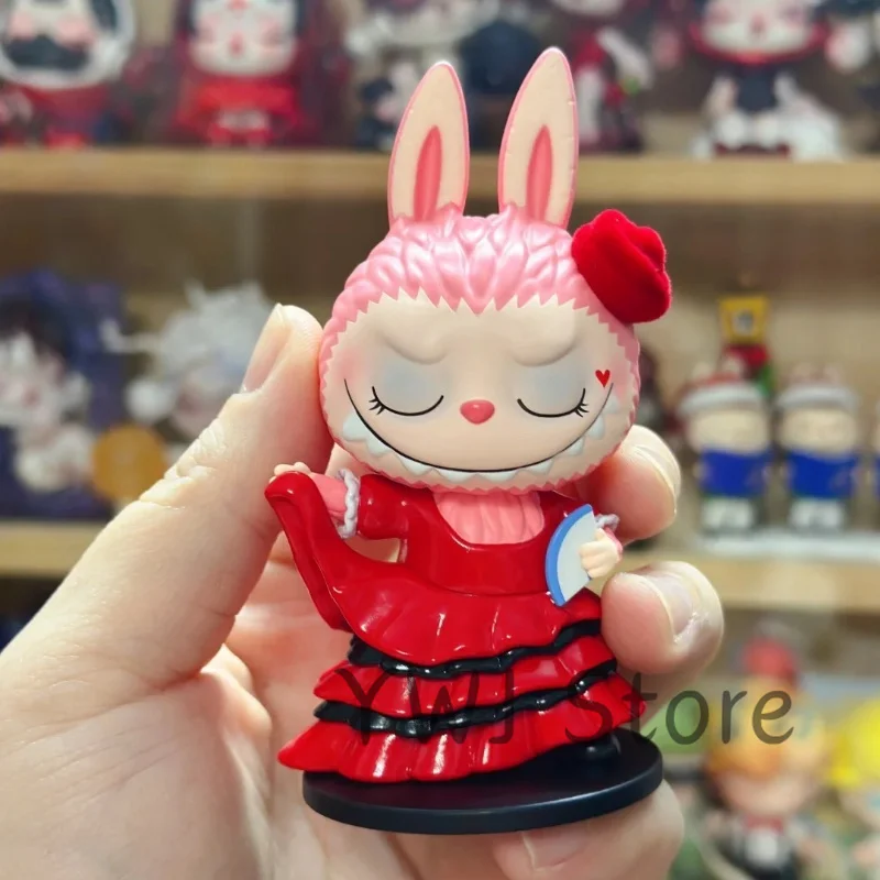 

Genuine Kawaii Anime Figure Labubu Make A Brilliant Appearance Elevator Collection Figurine Model Pvc Statue Doll Model Gifts