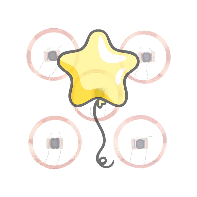 5 قطعة 21.6 مللي متر 13.56 ميجا هرتز UID IC بطاقة ID إعادة الكتابة للتغيير رقاقة الموجودة في قاعدة المفتاح تتفاعل لفائف ذاتية اللصق