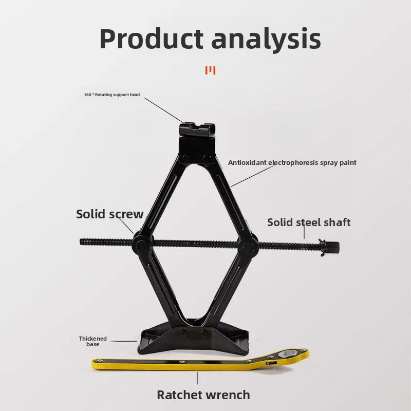 

Scissor Car Jack Car Tire Change Tool Set with Car Emergency General Double Teeth Save Labor